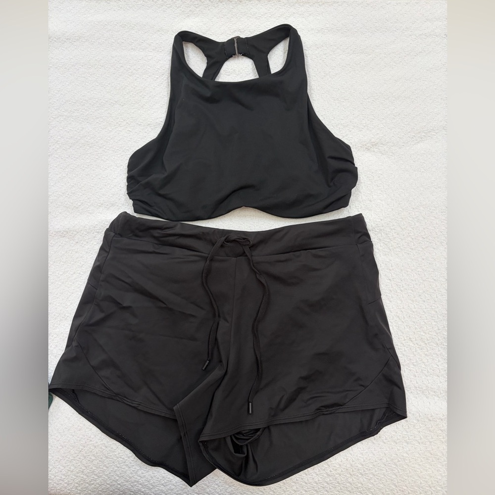 Athleta Maldives Swim Top size 34 b/c (like a small) and Swim Shorts size small